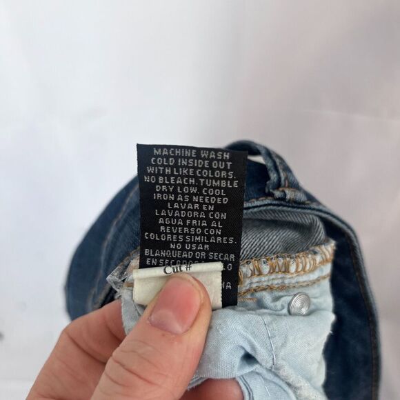 1822 Denim Roll Cuff Distressed Blue Skinny Jeans Size 12 - Picture 4 of 12